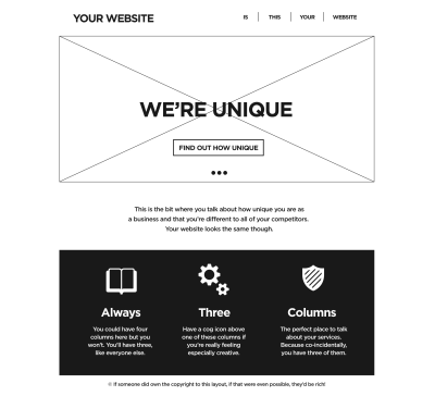 Gratscale minimalist layout example