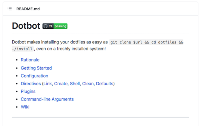 Bootstrap your dotfiles with Dotbot